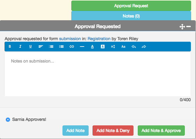 Approval
