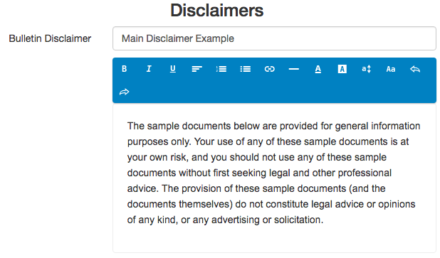 Disclaimer